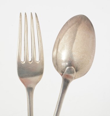 Lot 15 - Five Victorian dessert forks; and two dessert spoons.