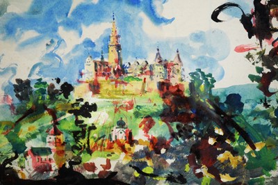 Lot 171 - Antoni Sulek - Cloud-Scudded Citadel | watercolour