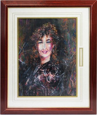Lot 172 - Antoni Sulek - Portrait with Permed Hair | mixed media