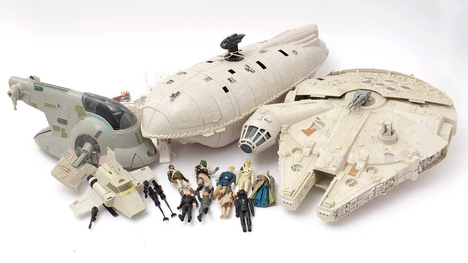 Lot 177 - Star Wars: a group of model aircraft; and a quantity of action figures, various.