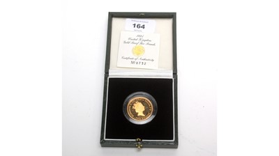 Lot 164 - A 1995 United Kingdom Royal Mint Gold Proof Two Pound gold coin