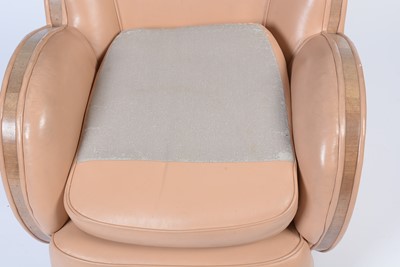 Lot 4 - An Art Deco caramel leather 'Cloud' armchair.