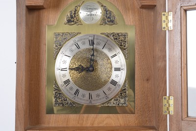 Lot 1028 - Colin 'Beaverman' Almack: an oak longcase clock.