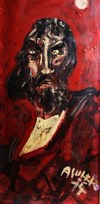 Lot 246 - Antoni Sulek - Portrait in Red | oil
