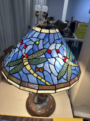 Lot 365 - A pair of Dragonfly table lamps.