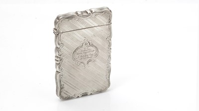 Lot 409 - A small Victorian silver card case.