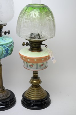 Lot 463 - A Victorian oil lamp; and another.