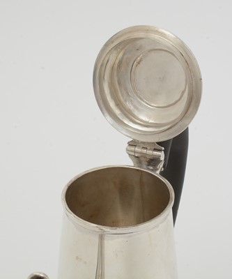 Lot 201 - An early George II silver coffee pot.