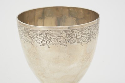 Lot 161 - A George III silver wine goblet.