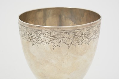 Lot 161 - A George III silver wine goblet.