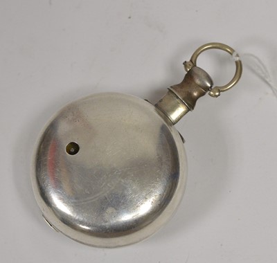 Lot 426 - Robert Hill, Stafford: a silver pair-cased open-faced pocket watch