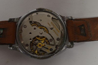 Lot 428 - Jaeger Le Coultre: a steel-cased manual wind wristwatch