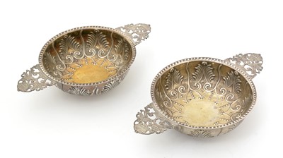 Lot 152 - A pair of late Victorian silver two-handled dishes.