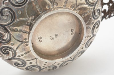 Lot 152 - A pair of late Victorian silver two-handled dishes.