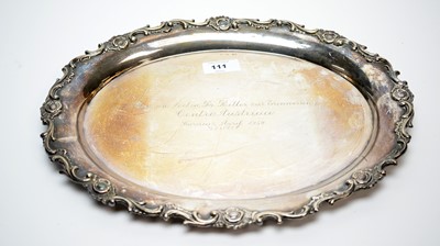 Lot 111 - A mid-20th Century German sterling silver salver