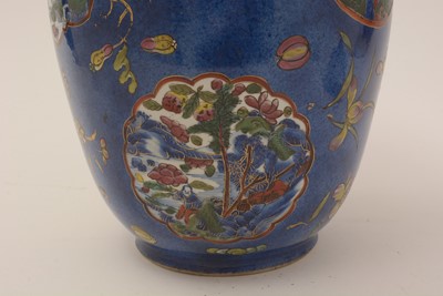Lot 875 - Clobbered Chinese blue and white vase.