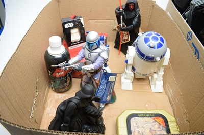 Lot 327 - A Selection of Star Wars weapons; figures; and collectibles.