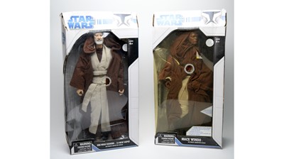 Lot 226 - Two Star Wars figures Obi-Wan Kenobi and Mace Windu Ultimate.