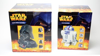 Lot 241 - Two Star Wars telephones, various.