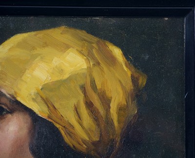 Lot 1053 - Elsie Ward - Black and Gold | oil