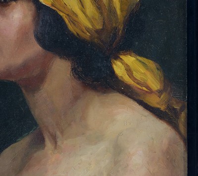 Lot 1053 - Elsie Ward - Black and Gold | oil