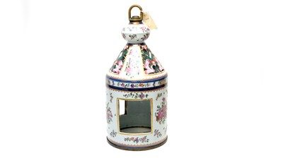 Lot 919 - A French hall lantern in Chinese export style