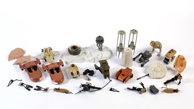 Lot 248 - Various Kenner Star Wars figures; and other small vehicles.