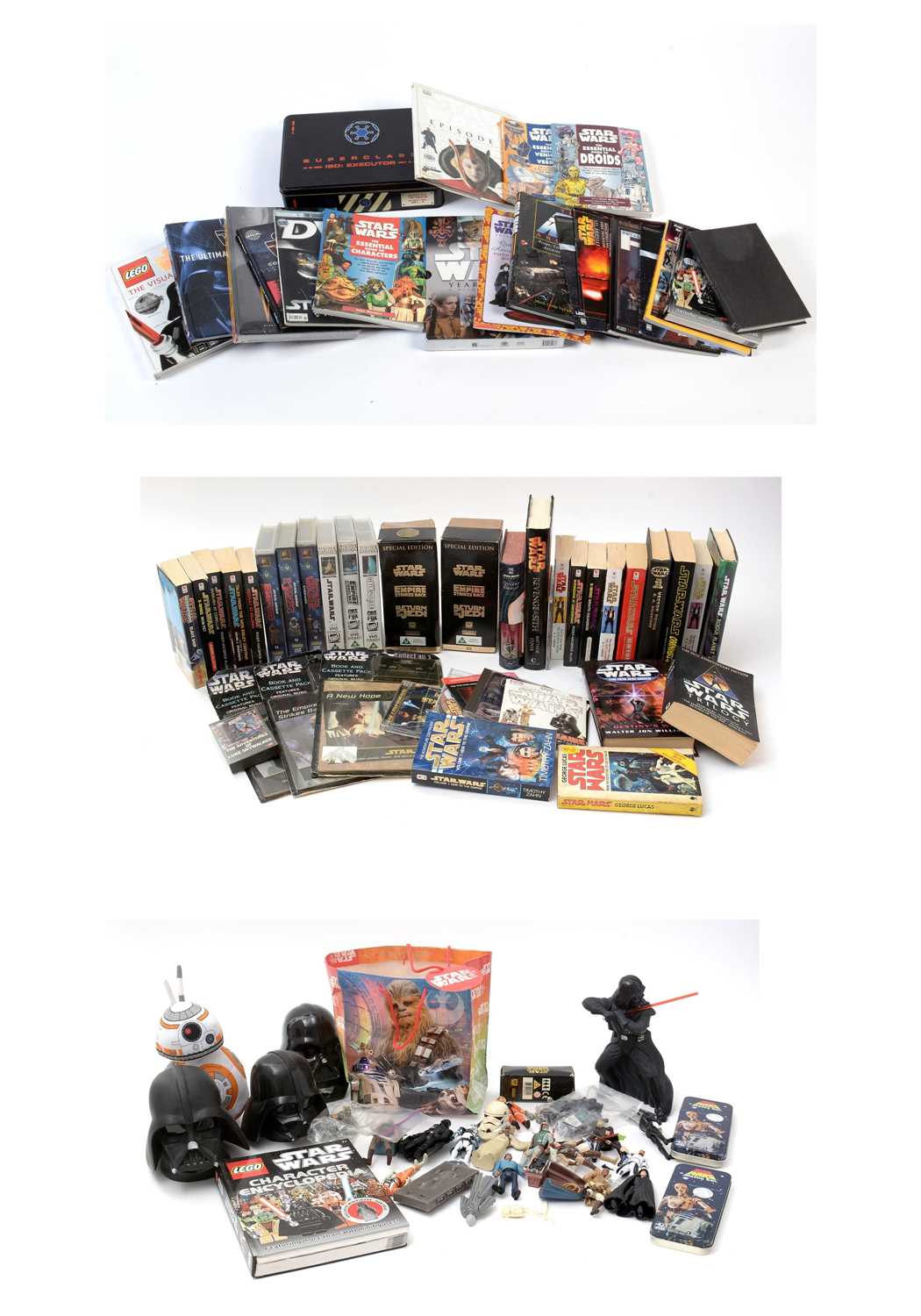 Lot 345 - Various Star Wars memorabilia and books.