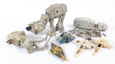 Lot 260 - A selection of unboxed Star Wars vehicles.
