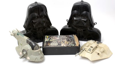 Lot 263 - Darth Vader cases; another case; and two vehicles.