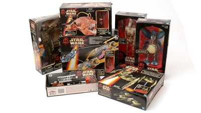 Lot 274 - Star Wars Episode I action figure; and a Naboo Blaster.