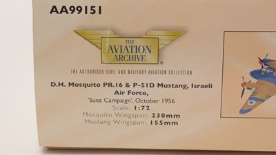 Lot 28 - Corgi Aviation D.H. Mosquito PR.16 and P-51D Mustang Israeli Airforce.