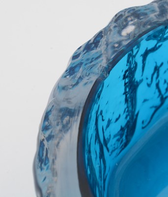 Lot 136 - Whitefriars blue glass bottle coaster