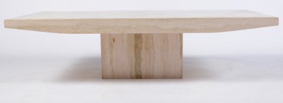 Lot 62 - Stone International: Italian low marble coffee table, retailed by Heal & Son