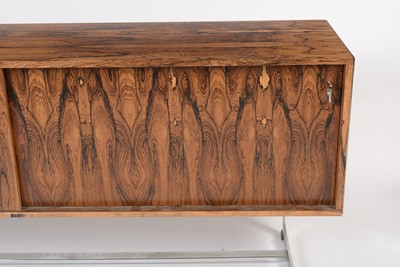 Lot 797 - A mid-20th rosewood and chrome plated sideboard by Richard Young