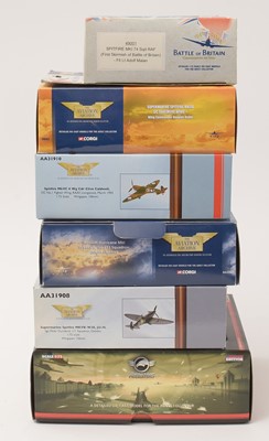 Lot 23 - A selection of six Corgi Aviation Archive 1.72 scale die cast model planes