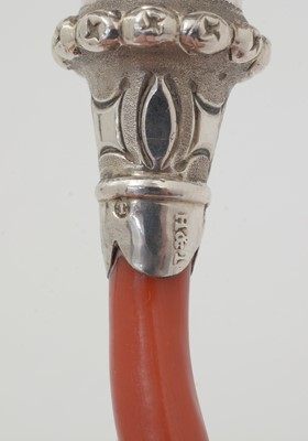 Lot 403 - A Victorian silver child's rattle.