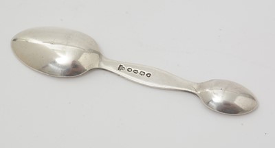 Lot 18 - A Victorian silver medicine spoon.