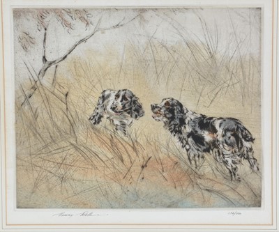 Lot 712 - Henry Wilkinson - Spaniels in the Brush; a pair of views | limited edition engravings