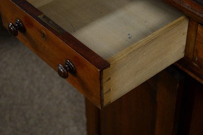 Lot 46 - A Victorian mahogany twin-pedestal desk.