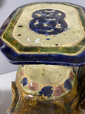 Lot 422 - A pair of Chinese elephant stools.