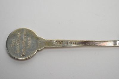 Lot 118 - Coffee spoons, tea strainer and bowl
