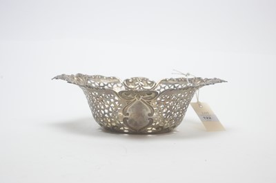 Lot 122 - A pierced silver fruit basket