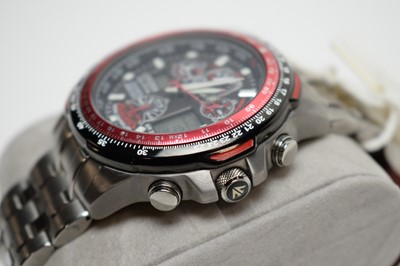 Lot 125 - Citizen Eco Drive Red Arrows steel cased wristwatch.