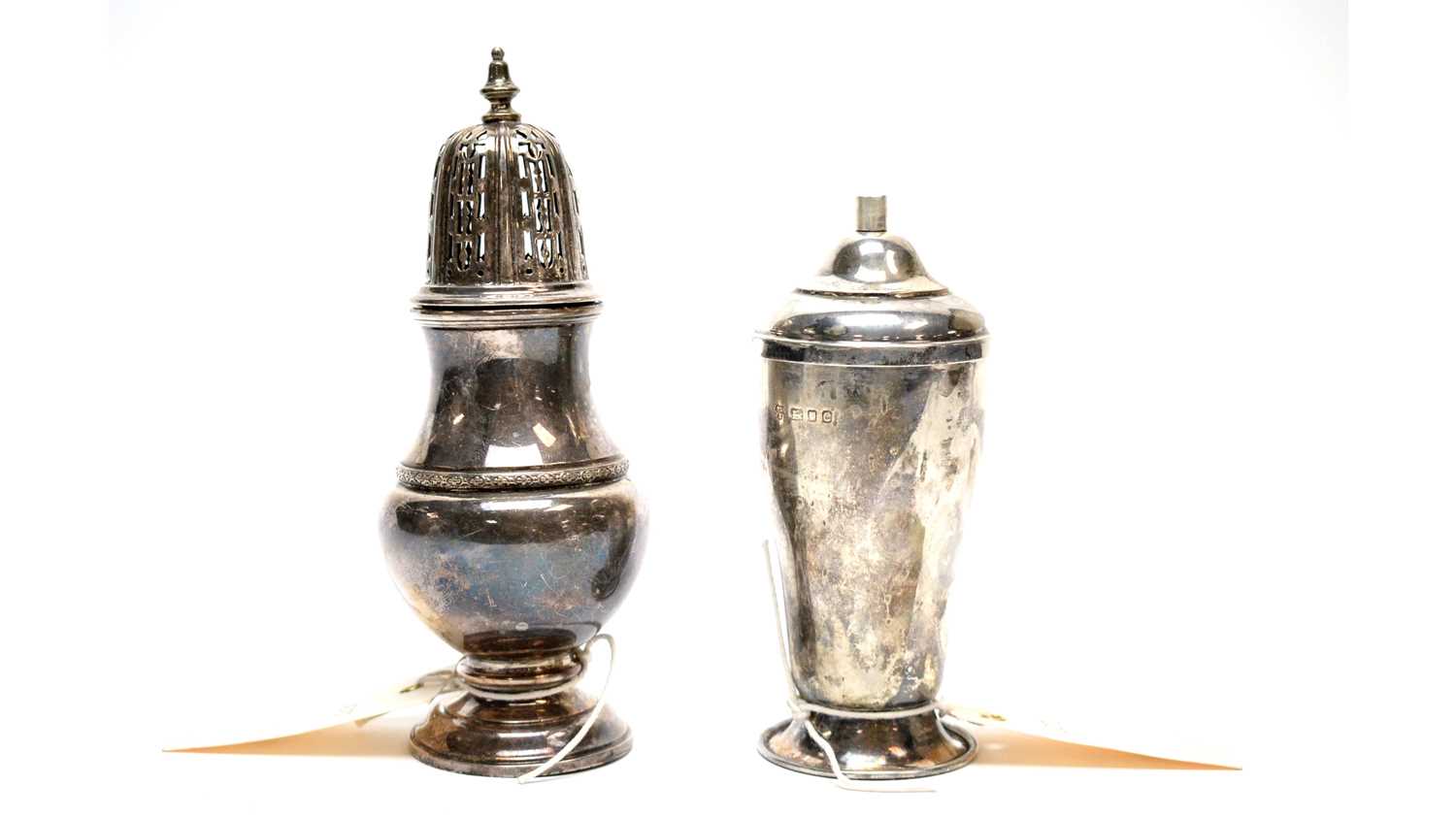 Lot 105 - Silver grinder and caster