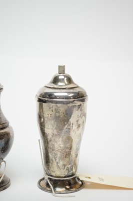 Lot 105 - Silver grinder and caster