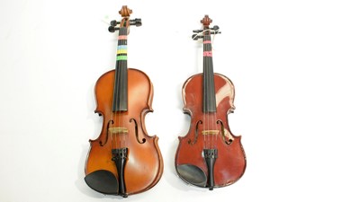 Lot 509 - Chinese 1/2 size violin; Arietta 1/4 size violin