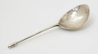 Lot 28 - A rare medieval silver acorn knop spoon.