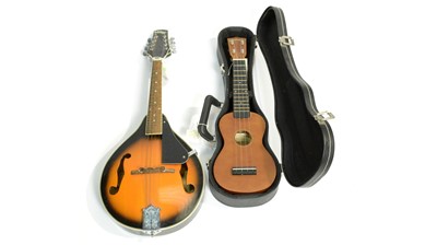 Lot 522 - A Vintage Mandolin and a Mahalo Ukulele