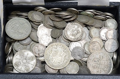 Lot 177 - A large collection of pre-1946 British silver content coinage.